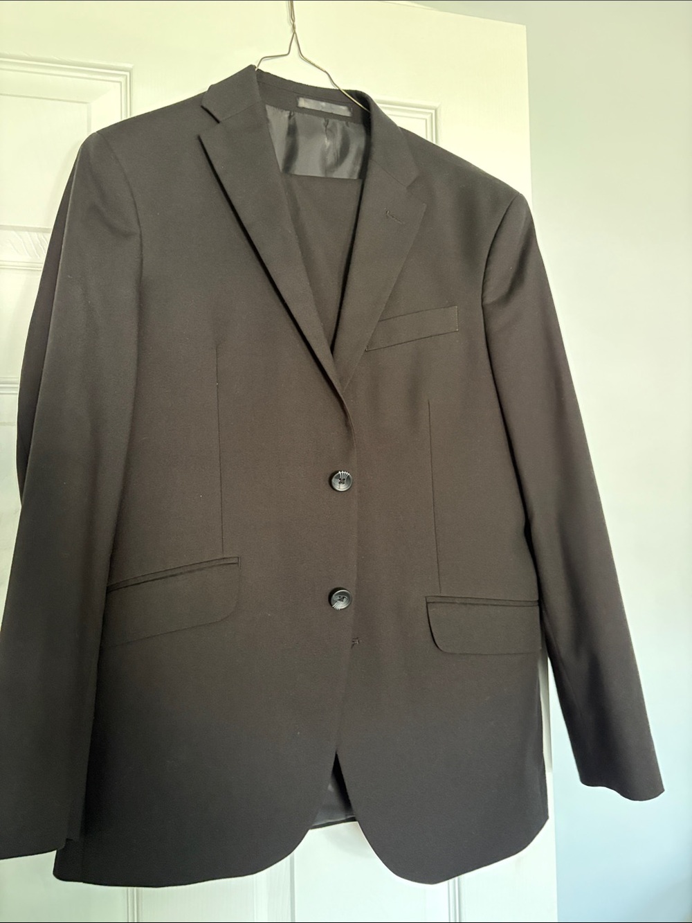 Kenneth Cole Men's Black Two-Button Suit Jacket